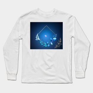 blue moon and rose Long Sleeve T-Shirt